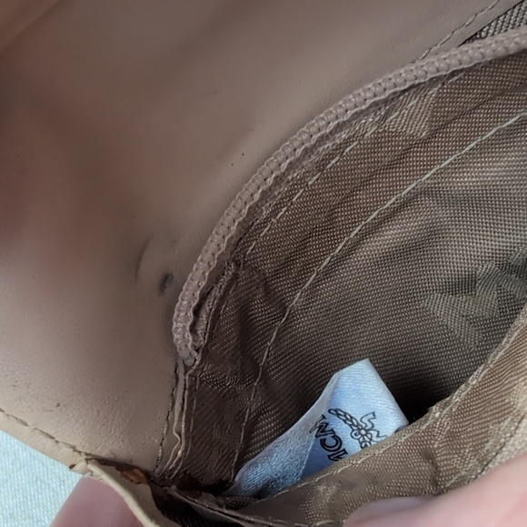 Authentic MCM Visetos Trifold Beige and Pink Leather Wallet with COA - Picture 8 of 11